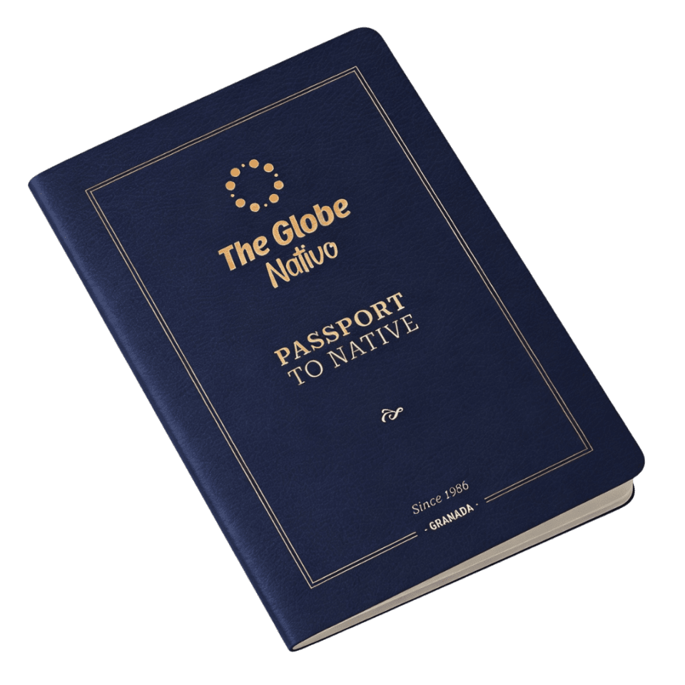 Passport to Native: cuaderno físico de The Globe Nativo con sellos de progreso